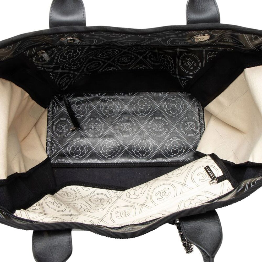 Chanel Coated Canvas Camellia Large Shopping Tote - Picture 7 of 14